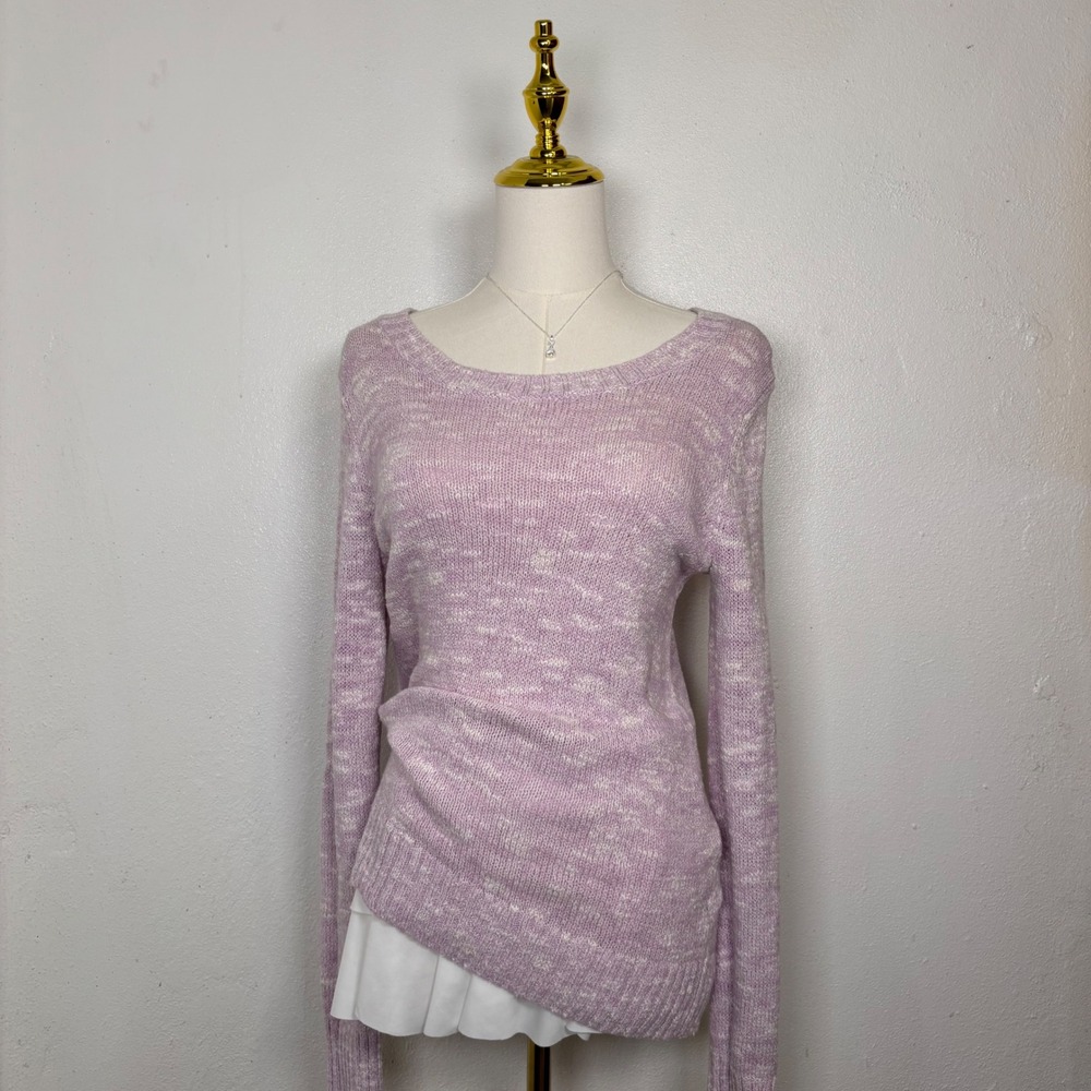 old navy pink lavender white knit sweater softgirl coquette dainty preppy shoujo